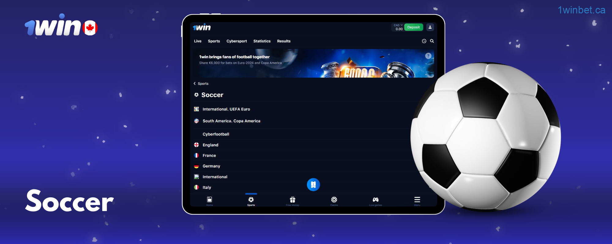 Experience automated simulators and try your luck with virtual sports betting at 1win Canada.