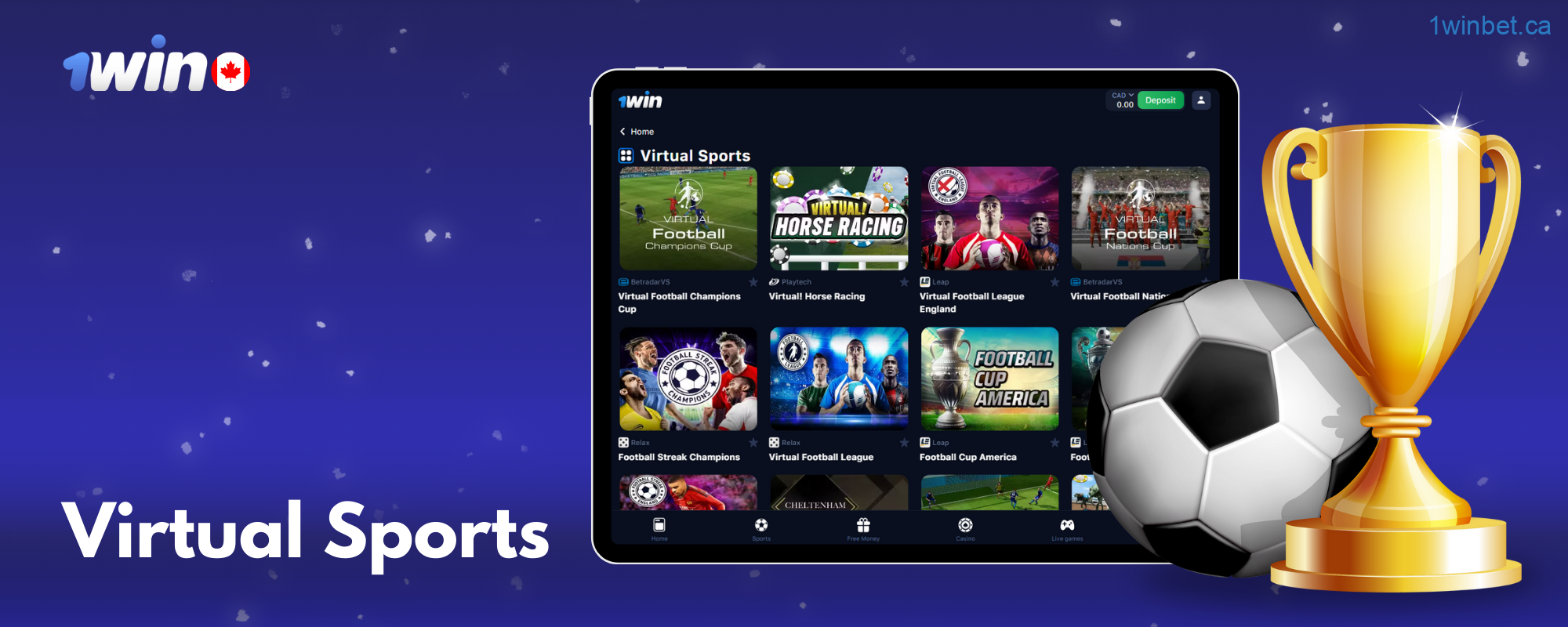 Discover eSports betting options by visiting a specific section dedicated to it on the 1win Canada site.